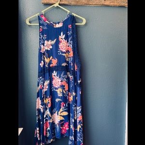 Blue Floral Dress XL